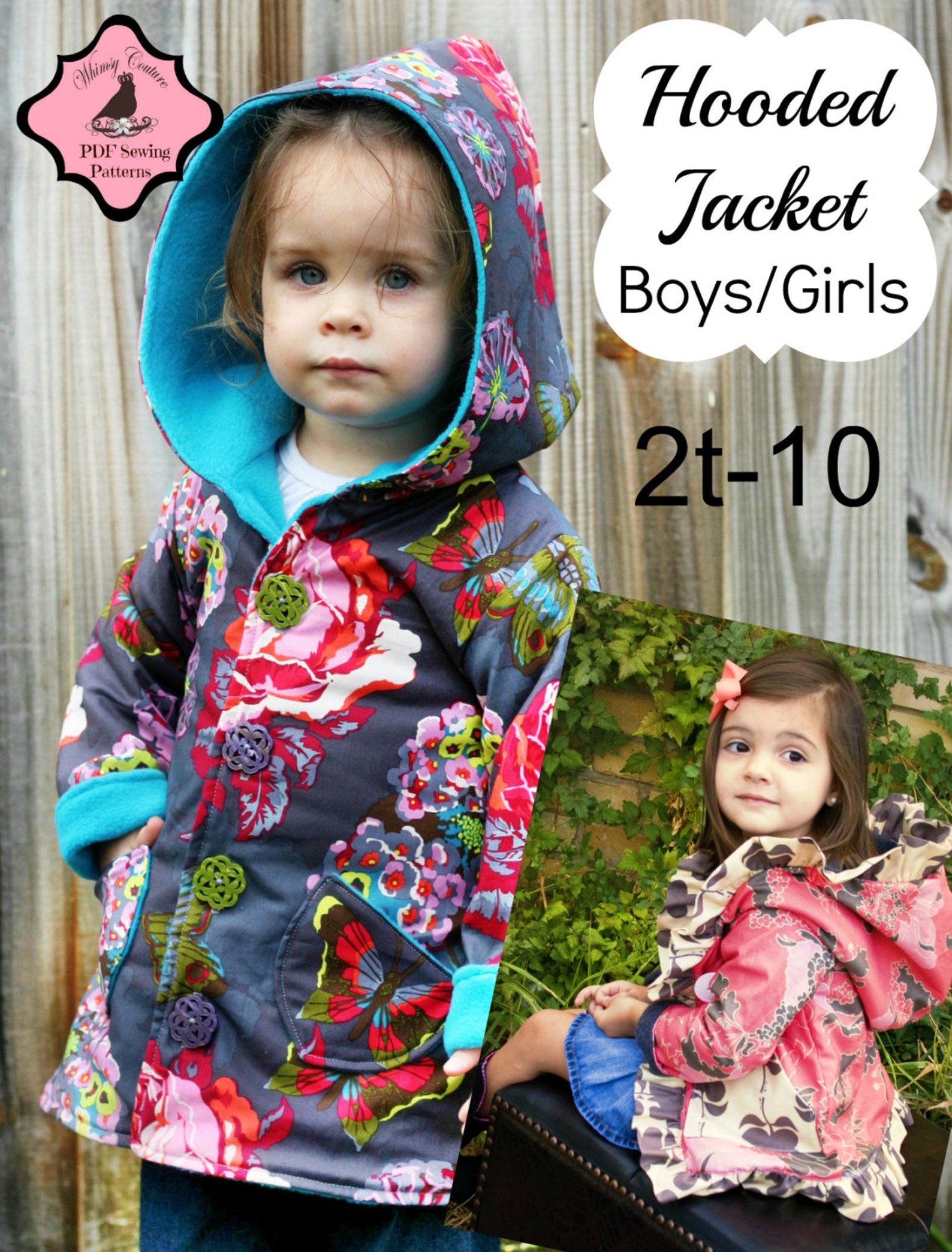 Hooded Jacket Pattern 2t Through 10 Youth Instant Girls Boys Etsy