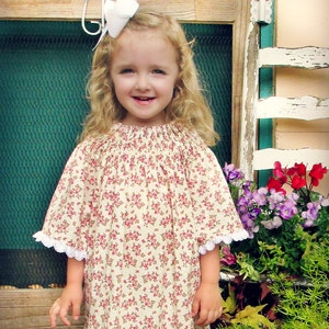 Faux Smocked Bishop Dress Sewing Pattern Heirloom Garden 0 months 12 girls Instant image 4