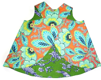 Criss Cross Tunic Pattern ebook reversible -- PDF 3m - 12 girls PDF Instant with A0 and Projector file