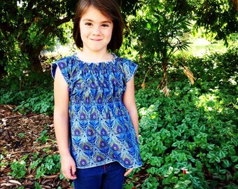 Boho Tunic Sewing Pattern for girls PDF 3m - 12 girls Instant Whimsy Couture