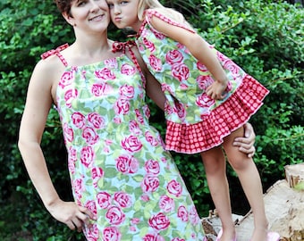 Pacchetto modello Mommy & Me con federa per vestito superiore