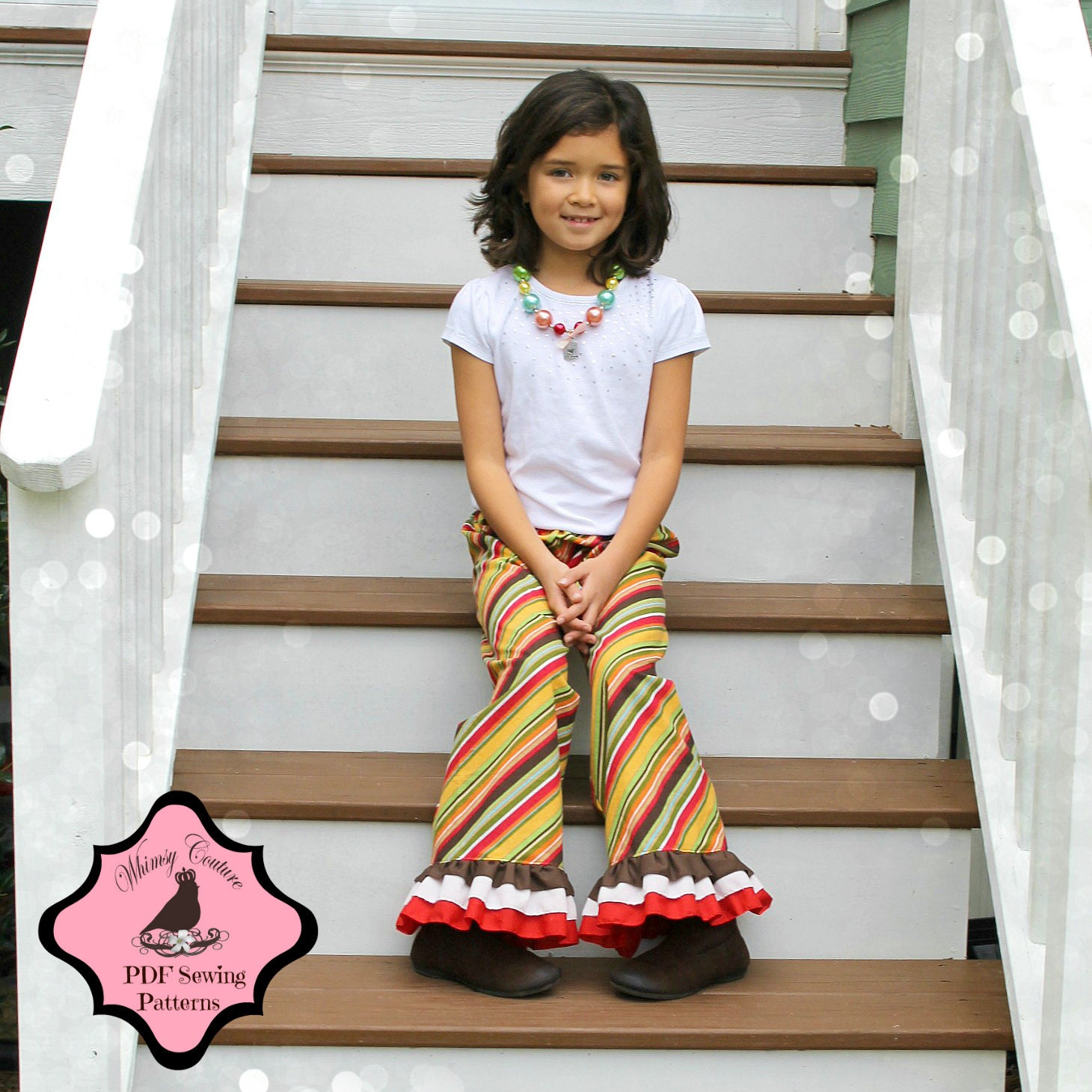 Girls ruffle best sale capris