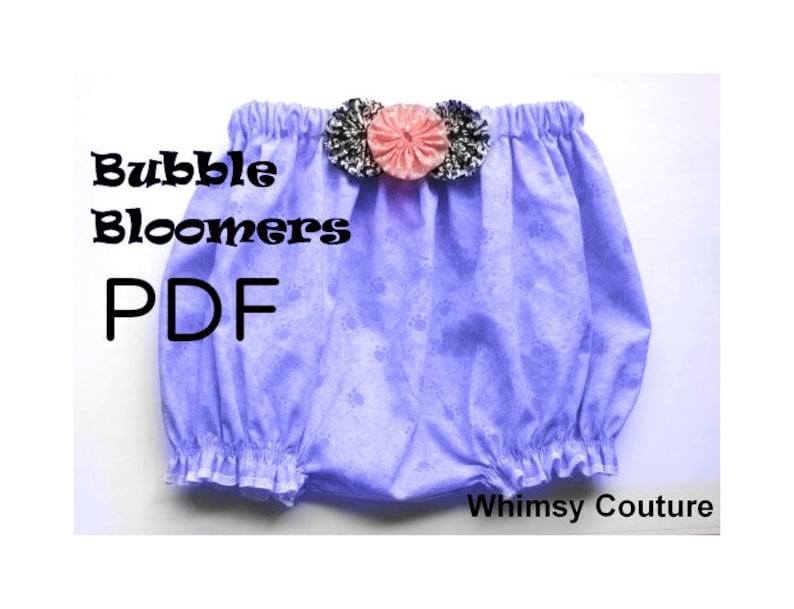 Bubble Bloomers Pattern Diaper Cover Tutorial perfect for embroidery sizes are newborn through 5t image 5