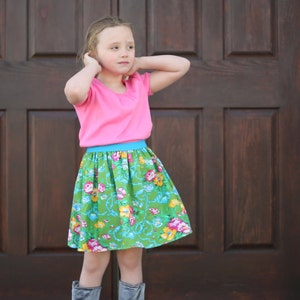 Elastic Banded Skirt PDF Sewing Pattern Tutorial Sizes Newborn Through ...