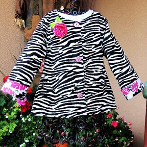 Reversible Girls Jacket Pattern sizes 12 m slim 12 girls PDF Instant image 2