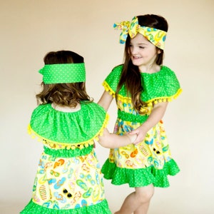Cartamodello vestito per ragazze - L'abito da festa - tutorial di cucito PDF da neonato a 12 ragazze immagine 5