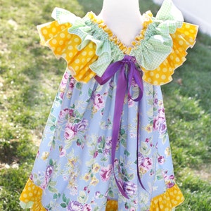 Girls Ruffle Dress Pattern -- Sweet Baby Doll -- newborns through 12 girls Instant