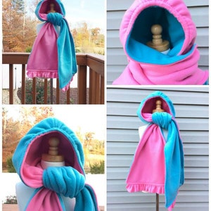 Hooded Scarf Sewing Pattern for Babies Kids Adults Instant image 1