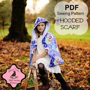 Hooded Scarf Sewing Pattern Babies Kids Adults image 4