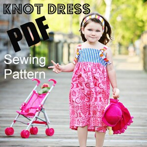 Knot Dress Pattern Sizes Newborn Through 12 Girls PDF Sewing Pattern - Etsy