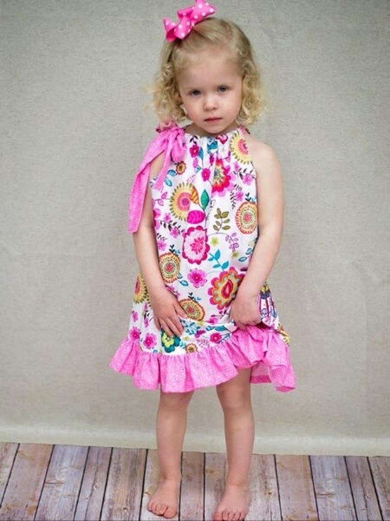 Girls Pillowcase Dress w. Ruffles Sewing Pattern image 7