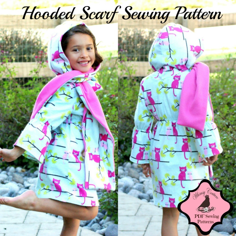 Hooded Scarf Sewing Pattern for Babies Kids Adults Instant image 3