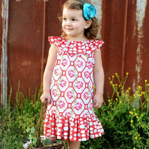 Ruffled Neckline Top/dress Pattern With Ruffles Sizes 6m 12 Girls PDF ...