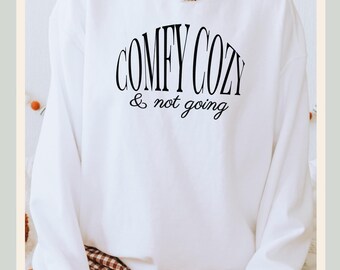 Comfy Cozy Funny Shirt Comfort Colors® Anti Social Club Sweatshirt Funny Introvert Cozy Graphic T-Shirt Homebody Gift for Women Staying Home