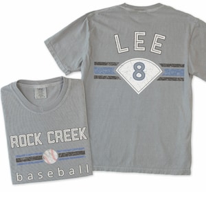 Custom Baseball Shirt Retro Style T Shirt Comfort Colors® Shirt Baseball Team Name Shirt Personalized Mom Baseball Tees Vintage-Inspired Tee