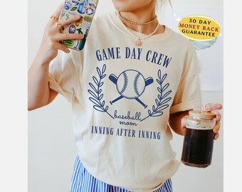 Game Day Baseball Mom Shirt Comfort Colors® Mom Baseball Shirt Game Day Mama Shirt Mom Baseball Tshirt Baseball Season T-ball Mom softball