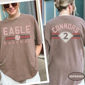 Custom Baseball Shirt Retro Style T Shirt Comfort Colors® Shirt Baseball Team Name Shirt Personalized Mom Baseball Tees Vintage-Inspired Tee