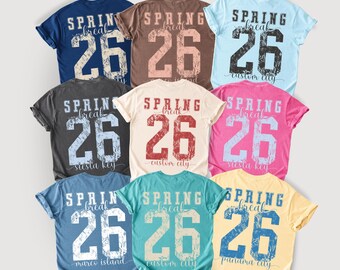 Comfort Colors Spring Vacation Tee 2026 Senior Trip Sweatshirt Matching Family Vacation Shirt Vacay Vibes Shirts Beachy Tshirt Girls Trip