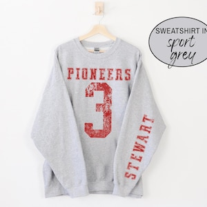 Custom Number Shirt Game Day, Name on Sleeve Sweater, Basketball Mom Shirt, Football Fan Hoodie for Her, Mama Hoodie with Names, Number Tee image 18