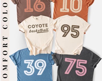 Basketball Shirt Comfort Colors® Custom Mascot Sweatshirt Personalized Team Tshirts Basketball Game Day Hoodie Womens Basketball Fan Gifts