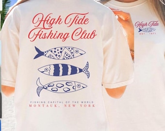 Fish Aesthetic Comfort Colors® T Shirt Women Graphic T Shirt Oversized Beach Tshirt Beach Sweatshirt Girls Hoodie Fish Shirt Women's Crew