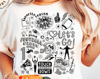 Comfort Colors Football Season Sweatshirt, Football Tshirt Women Girly Football Shirt Game Day Sweater