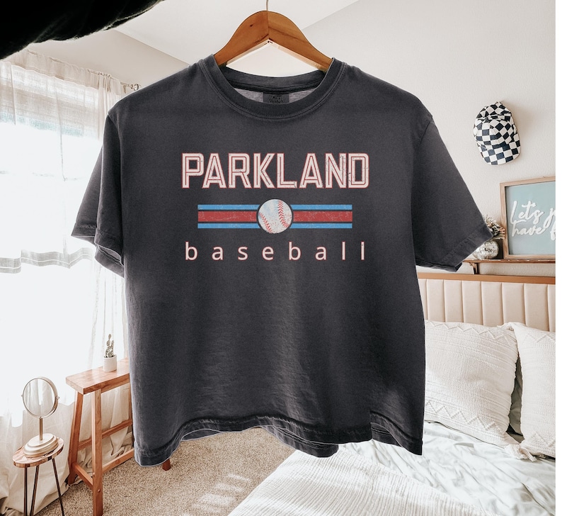 Comfort Colors Custom Cropped TShirt Baseball Team Shirt Retro Design Letters Team Tee Shirt Gift for Player Distressed Baseball Boxy Tee image 11