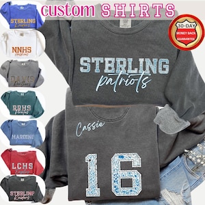 Favorite Team Shirt Custom Sport Shirt Team Mascot Tshirt School Team Comfort Colors Tee School Spirit Tshirt, School Logo Shirt Custom Gift