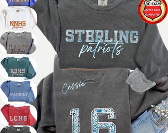 Favorite Team Shirt Custom Sport Shirt Team Mascot Tshirt School Team Comfort Colors Tee School Spirit Tshirt, School Logo Shirt Custom Gift