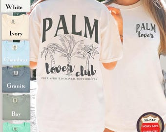 Graphic Tee Women Oversize Palm Tree Tee-Shirt Women Comfort Colors® Aesthetic Shirt Graphic Tee Palm Tee Shirt Sweatshirt Tshirt Beach Life
