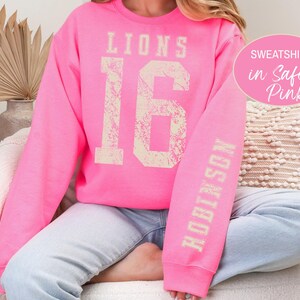Custom Number Shirt Game Day, Name on Sleeve Sweater, Basketball Mom Shirt, Football Fan Hoodie for Her, Mama Hoodie with Names, Number Tee image 16