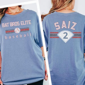 Custom Baseball Shirt Retro Style T Shirt Comfort Colors® Shirt Baseball Team Name Shirt Personalized Mom Baseball Tees Vintage-Inspired Tee image 11