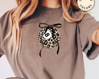 Leopard 8-Ball Coquette T-Shirt: Comfort Colors Trending Tee