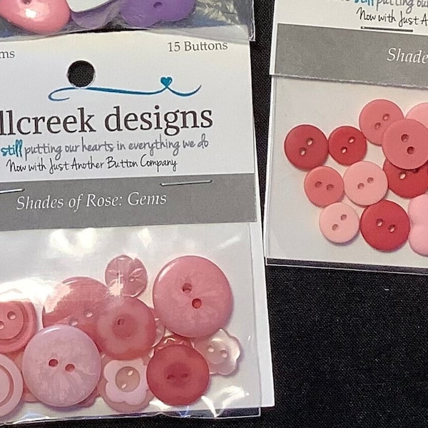 Assorted Pink button lot Destash for sewing crafting