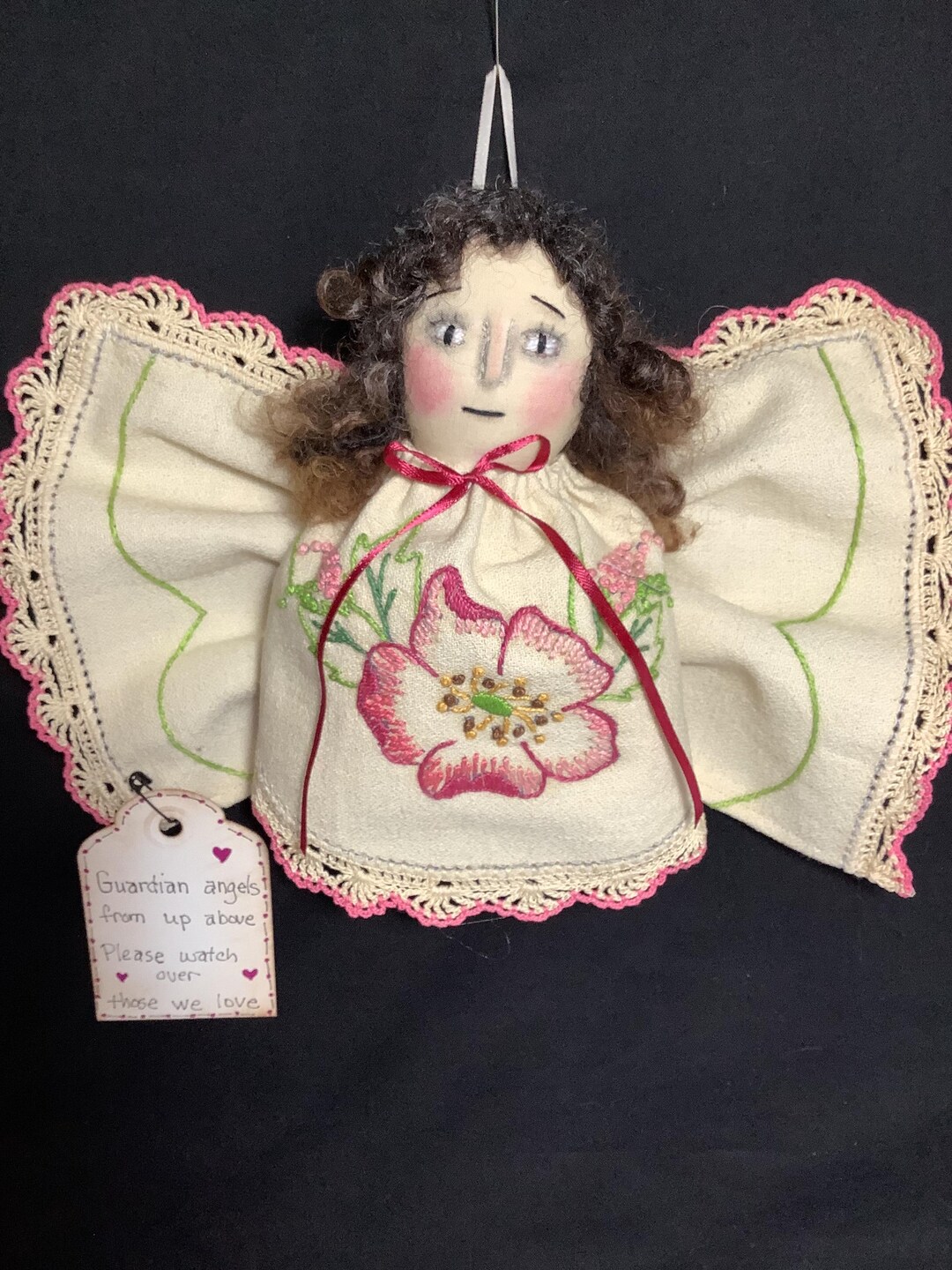 Vintage Doily Prim Angel Wall Hanger - Etsy