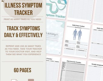 Chronic Illness Tracker Symptom Journal Pain Diary Medical Tracking Health Condition Monitoring System Patient Record Doctor Appointment