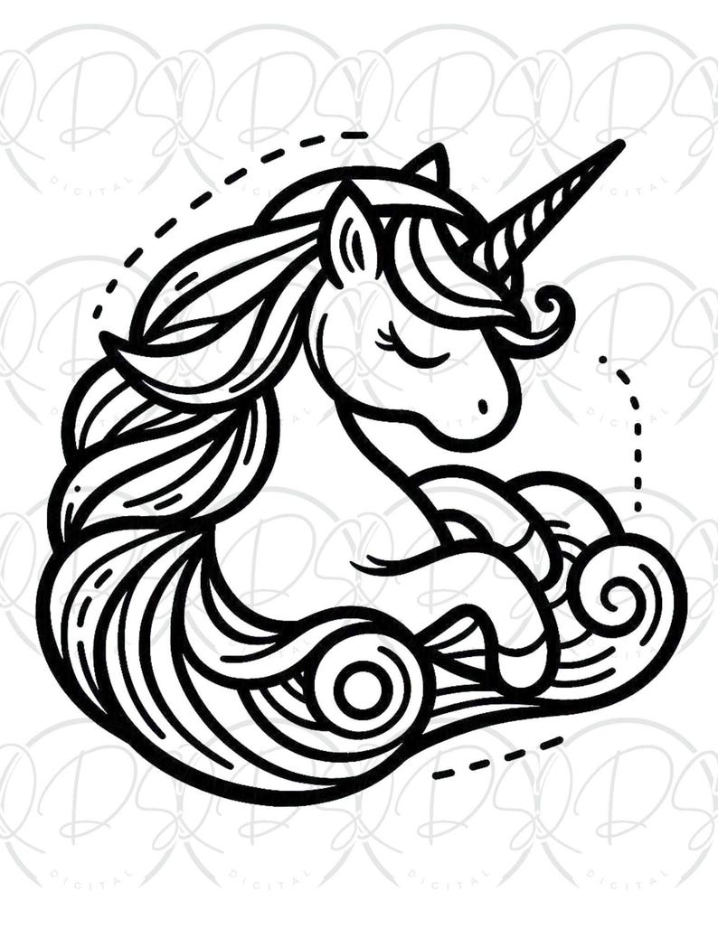 Magical Unicorn Printable Coloring Pages Kawaii Design Collection Cute Fantasy Creatures Children Activity Book Digital Download Art Project Creative Time Fun Birthday Gift Idea Girls Party Favor Toddler Entertainment Option Stress Relief