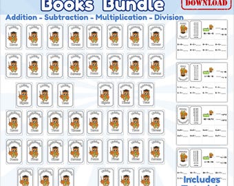 Math Workbook Printable Homeschool Material Classroom Activity Student Learning Resource Kit Elementary Calculation Practice Worksheet
