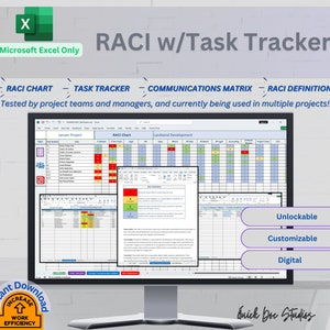 Projectmanagement Excel Task Tracker, Raci Matrix Teamcommunicatie Projectmanagergids Zakelijk sjabloon