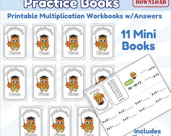 Multiplication Practice Book Printable Worksheet Homeschool Math Resource Teacher Times Table Workbook Elementary Pdf Digital Download Facts