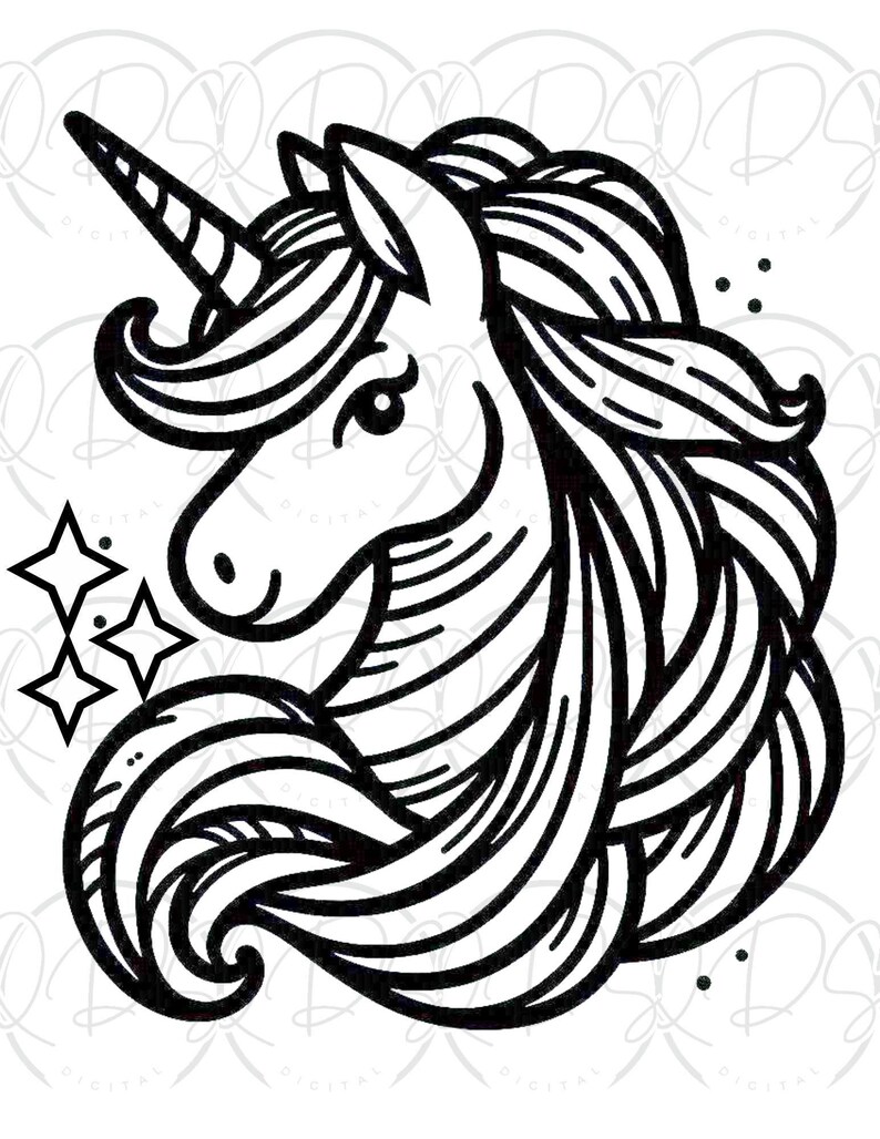 Creative Art Project Unicorn Coloring Book Printable Pages Kawaii Design Style Cute Magical Creatures Fantasy Illustrations Children Activity Set Digital Download Fun Birthday Gift Idea Girls Party Favor Toddler Entertainment Option Stress