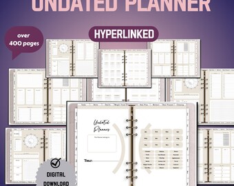 Digital Hyperlinked Planner: Customizable PDF Canva Template (Digital Download)