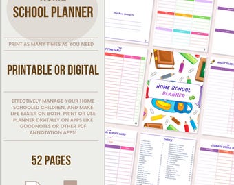 Homeschool Planner Printable Curriculum Planning Tool Digital Education Organizer Student Record Keeper Template Lesson Plan Download