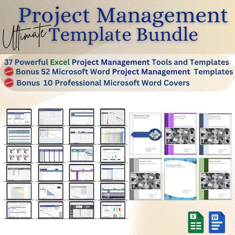 Project Management Template Kanban Board Planner Gantt Chart Excel ...