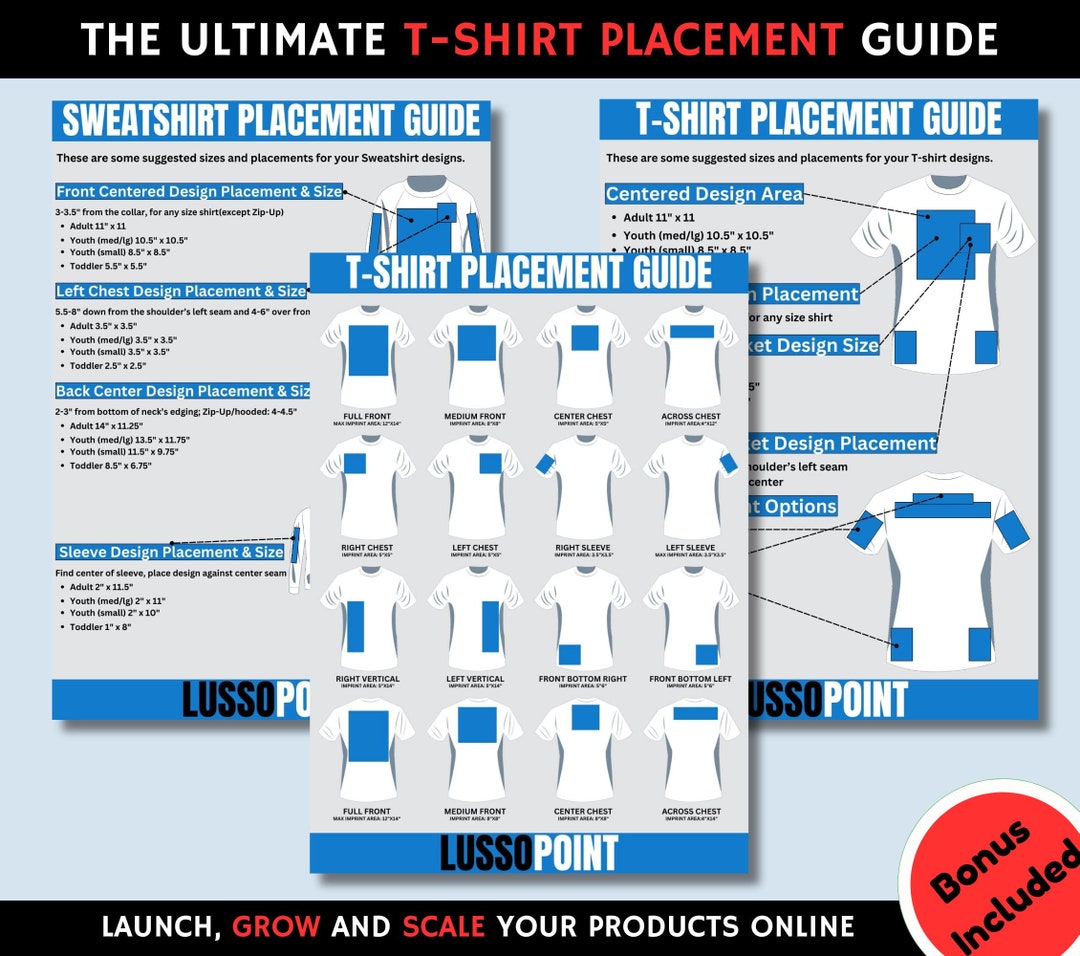 T-shirt Placement Guide Bundle, T-shirt Alignment Tool, Vinyl Placement, Heat  Transfer Vinyl Tool, Sublimation Tool, Design Placement Guide - Etsy Canada