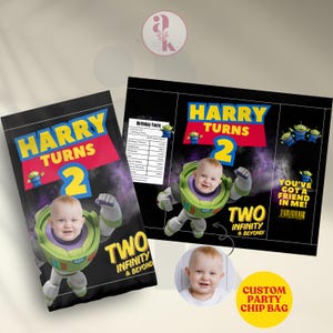 Buzz Party Chip Bag Toy Movie Party Favor Buzz Birthday Giveaways Astronaut Party Space Gift Party Treats Two Infinity