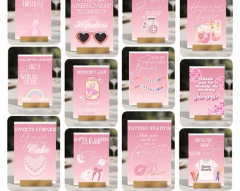 Birthday Signs Taylor Birthday Party Decoration Birthday Era Swifty Poster Party Signage Easy To Print Template