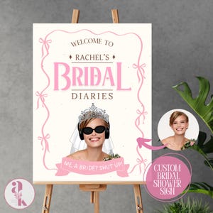 Princess Diaries Bridal Shower Signage Princess Movie Welcome Sign Custom Y2K Party Bachelorette Sign Bride Party Sign