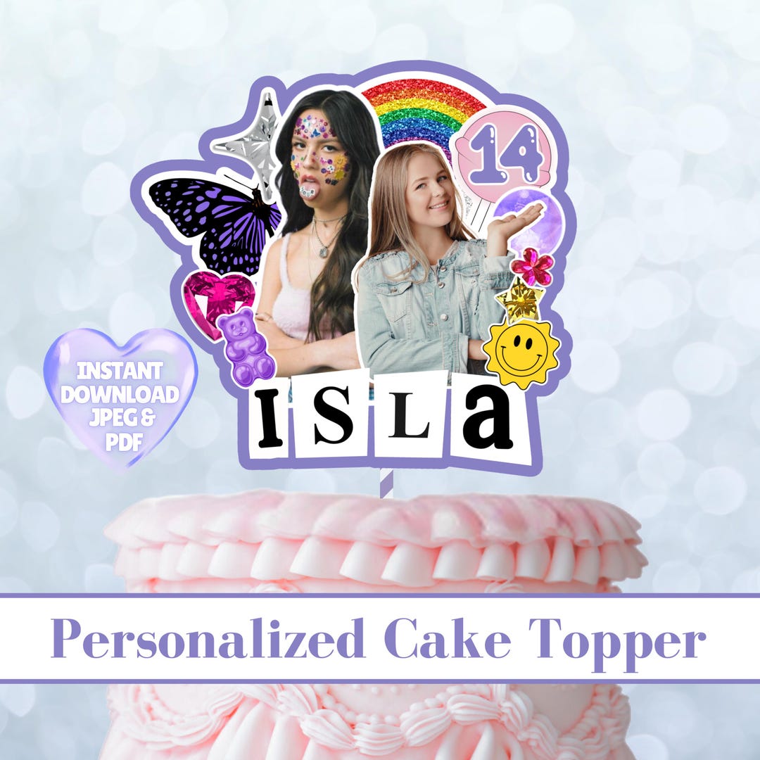 Custom Cake Topper Custom Face Cake Topper Sour Birthday Template ...