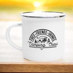 Enamel Mug, Camping Mug, Mug for Camping, Metal Enamel Camping Mug for Cozy Adventures Perfect for campfires,